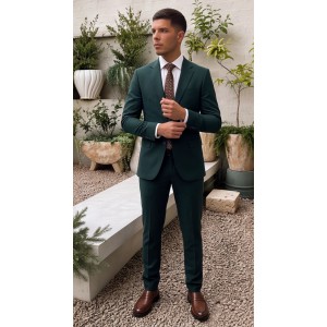 Life Style Butiken Ανδρικό κοστούμι Two-Pieces slim fit LS11020 GREEN Κοστούμια