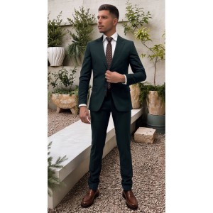 Life Style Butiken Ανδρικό κοστούμι Two-Pieces slim fit LS11020 GREEN Κοστούμια