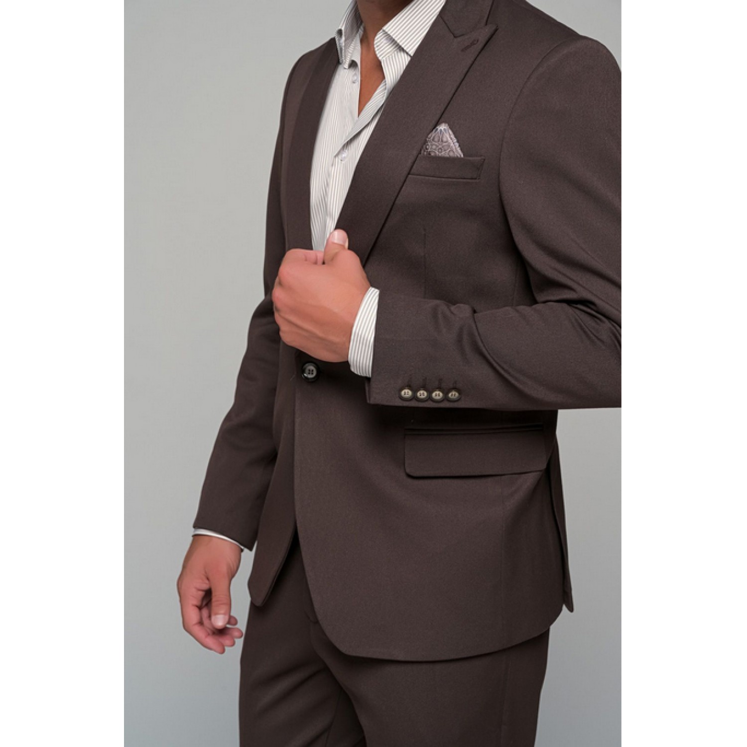 Life Style Butiken Ανδρικό Κοστούμι LS11181/136 ΚΑΦΕ