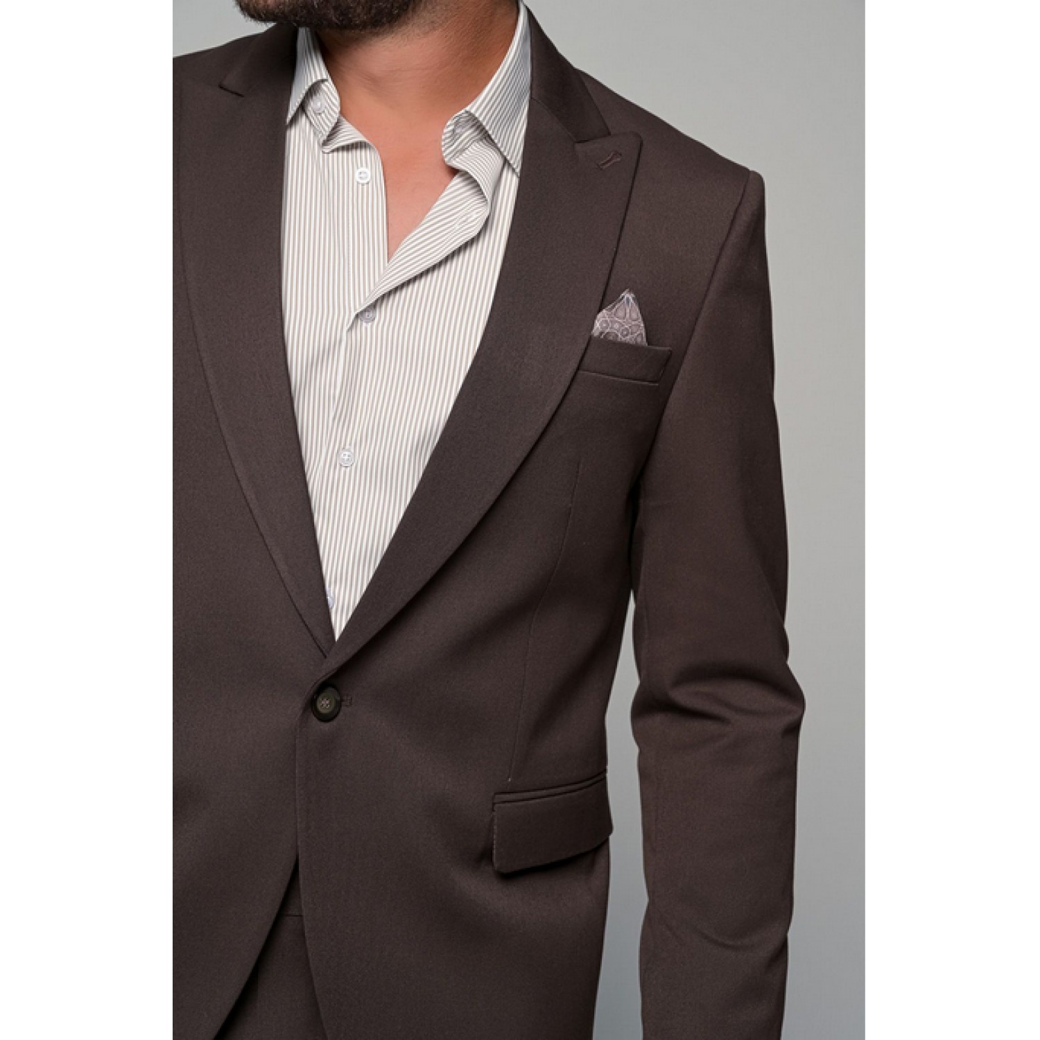 Life Style Butiken Ανδρικό Κοστούμι LS11181/136 ΚΑΦΕ