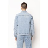 Life Style Butiken Σετ Jean παντελόνι με Jean jacket LS149631 Μπλε 3