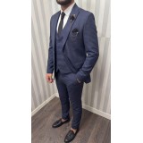 Life Style Butiken Ανδρικό Κοστούμι 3 κομμάτια με γιλέκο Slim Fit LS1801 Raf 7