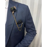 Life Style Butiken Ανδρικό Κοστούμι 3 κομμάτια με γιλέκο Slim Fit LS1801 Raf 9