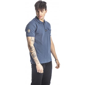 Paco & co 213603 Πόλο μπλούζα με τσεπάκι Μπλε