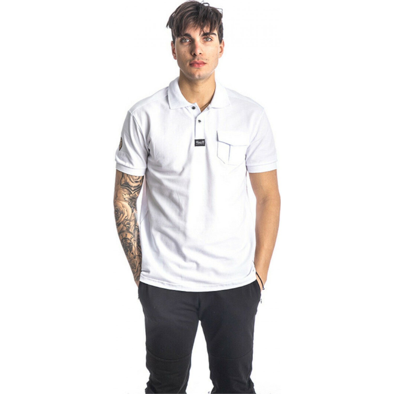 PACO ΑΝΔΡΙΚΗ ΜΠΛΟΥΖΑ 213603 ΛΕΥΚΟ ΠΙΚΕ ΜΕ ΤΣΕΠΗ CARGO