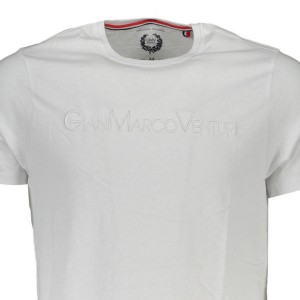GIAN MARCO VENTURI AU00665P-CALIMERO_BIANCO_WHITE Ανδρική κοντομανικη μπλούζα