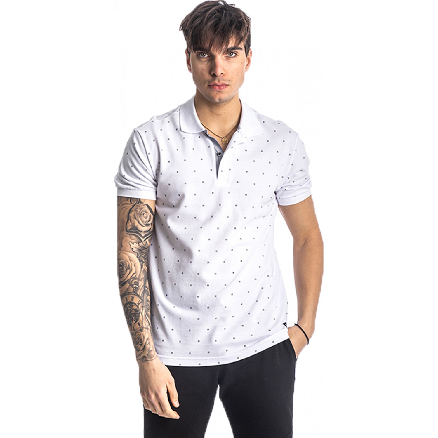 PACO&CO 213601 WHITE Μπλούζα Polo Πουά