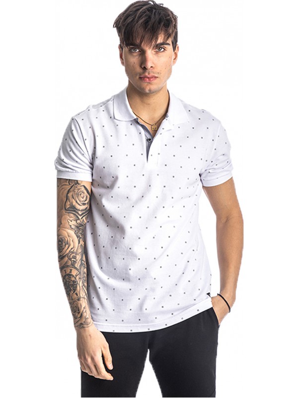 PACO&CO 213601 WHITE Μπλούζα Polo Πουά