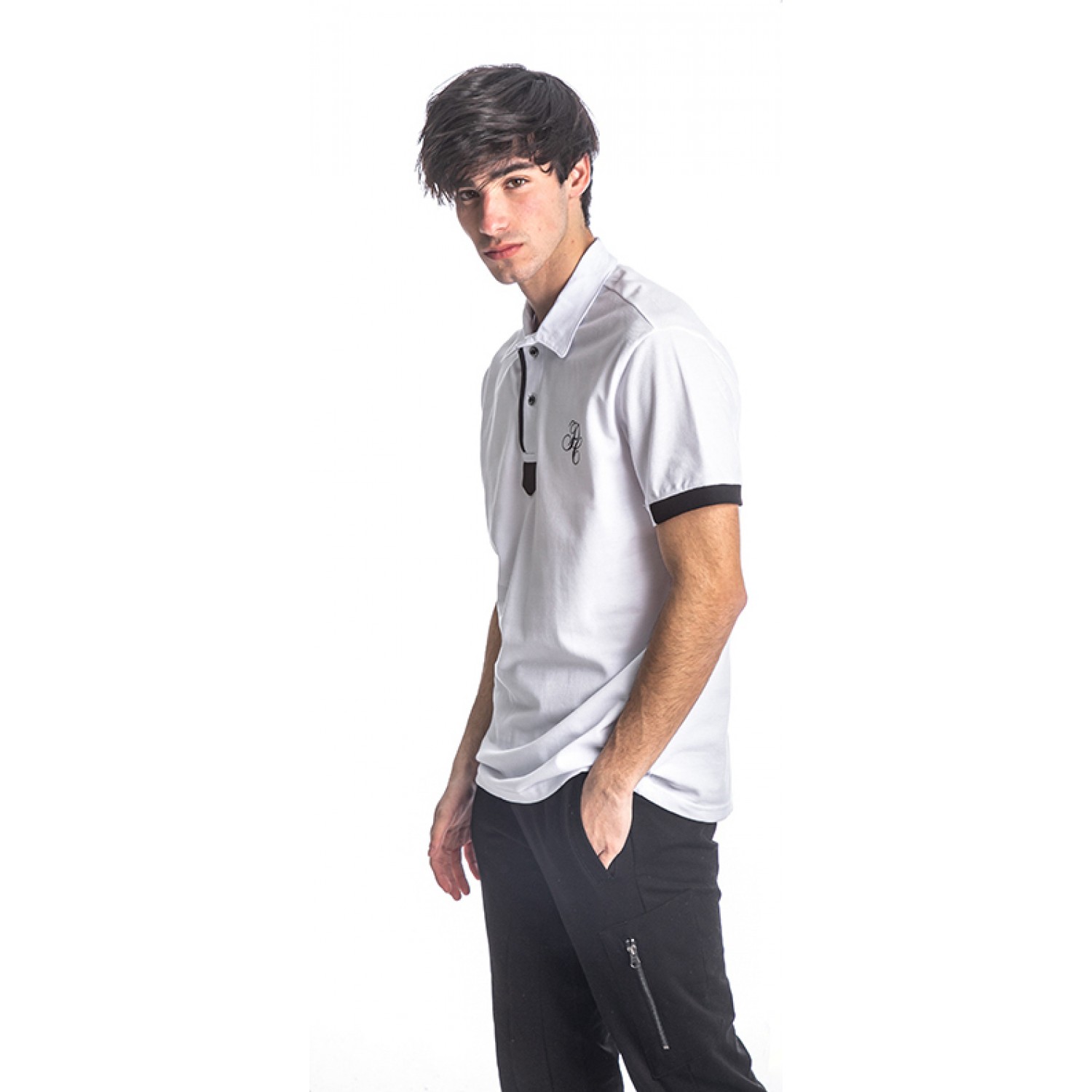 Paco & Co Men's Polo T-Shirt 213602 WHITE