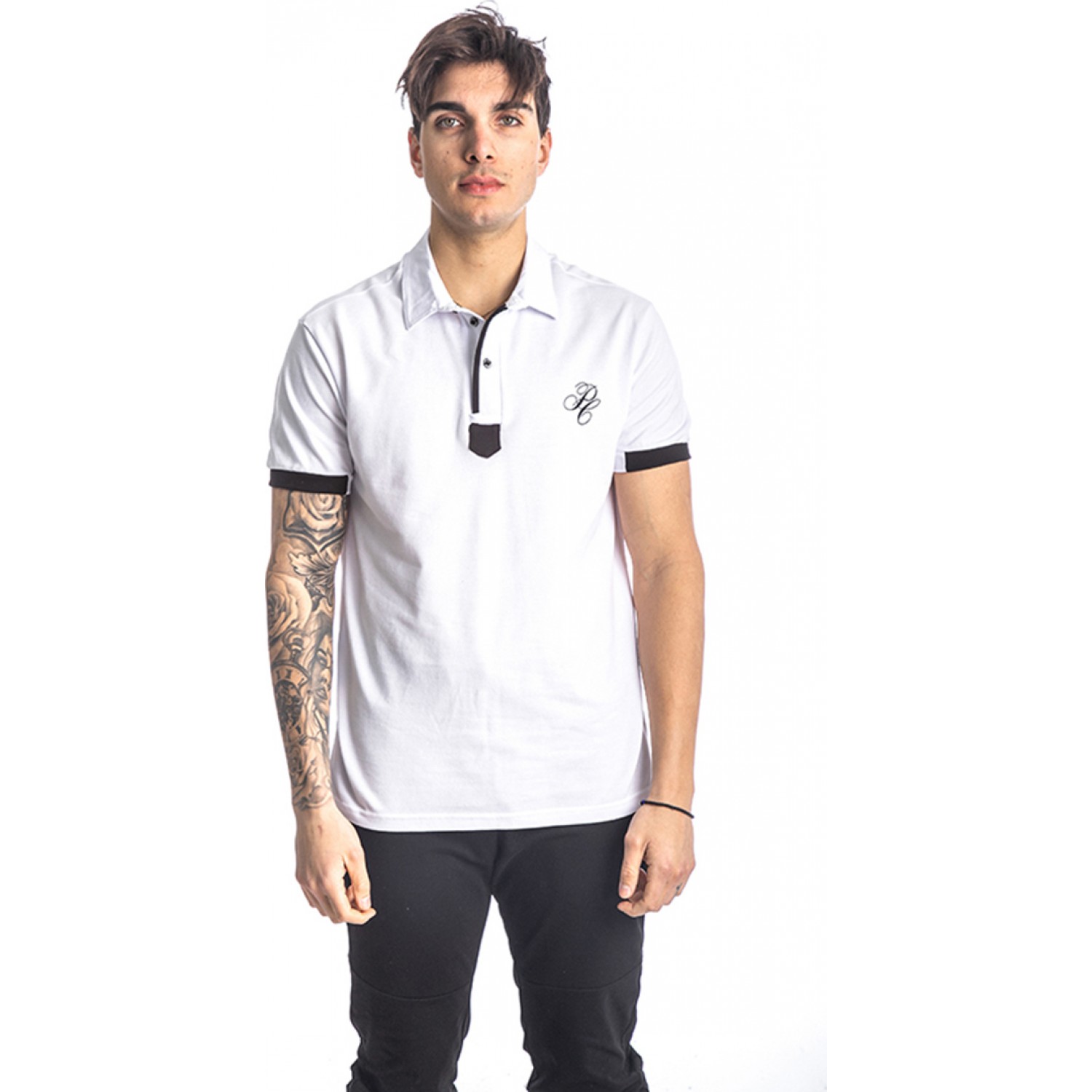 Paco & Co Men's Polo T-Shirt 213602 WHITE
