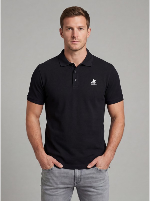 U.S Grand Polo equipment & apparel Ανδρική κοντομάνικη μπλούζα με γιακά AU02658_NE23NERO Black