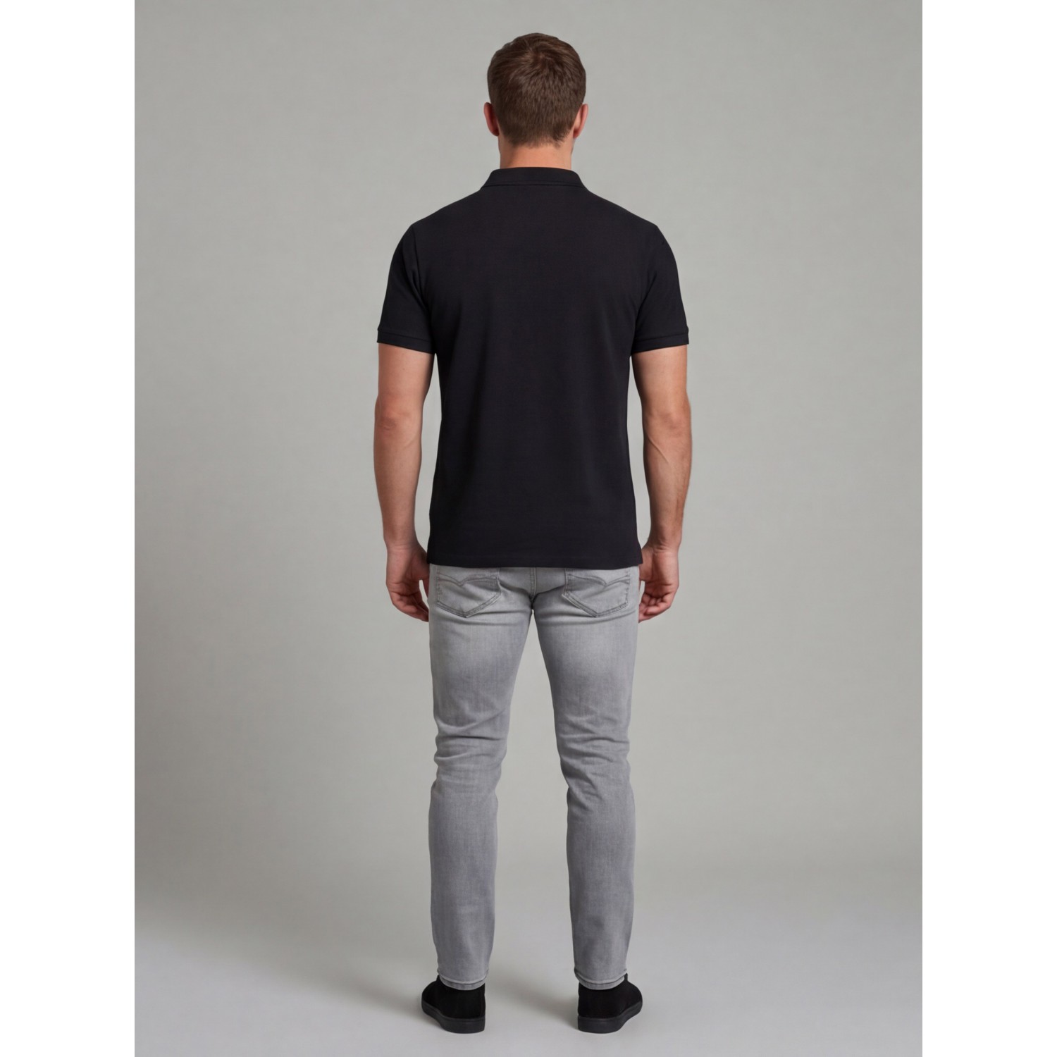 U.S Grand Polo equipment & apparel Ανδρική κοντομάνικη μπλούζα με γιακά AU02658_NE23NERO Black