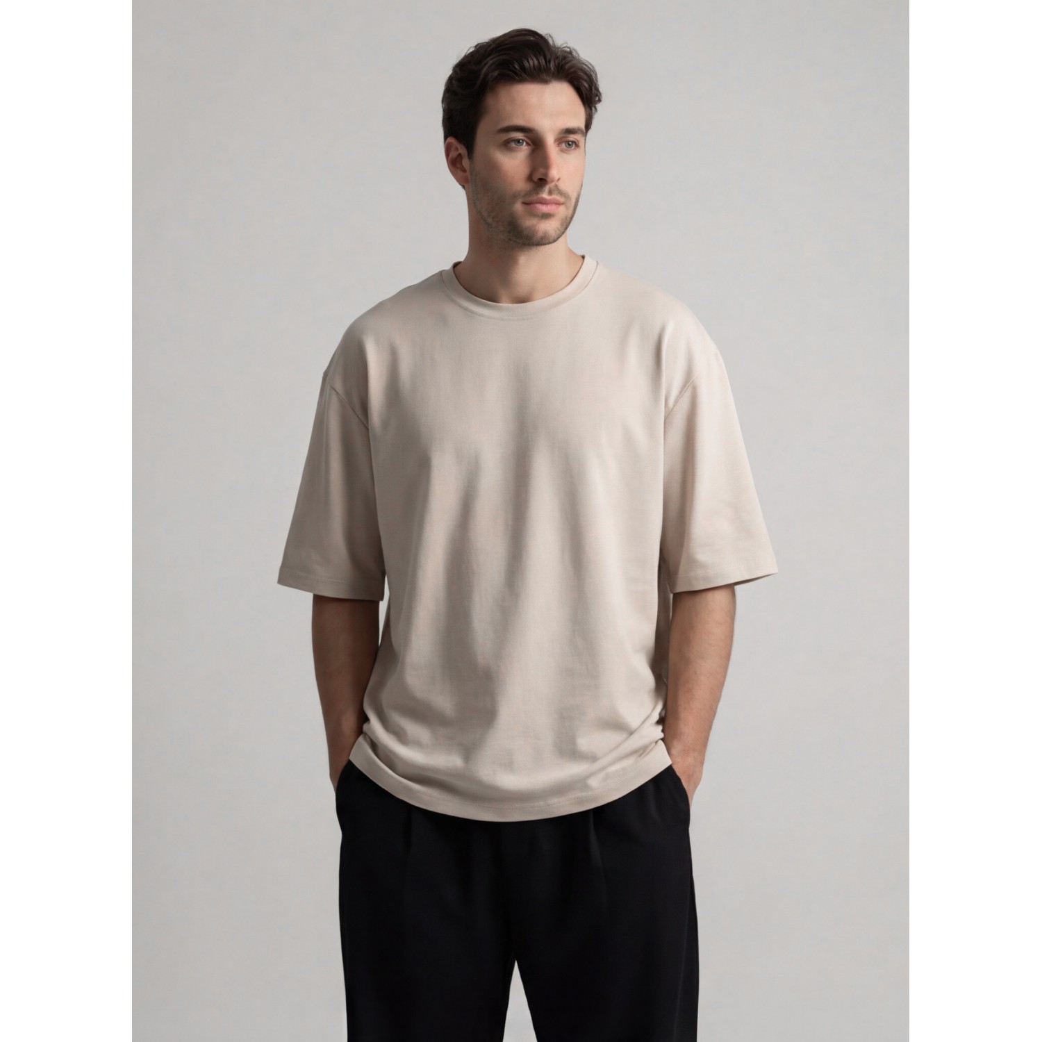 Life Style Butiken Ανδρική κοντομάνικη μπλούζα LS12004 SAND