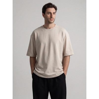 Life Style Butiken Ανδρική κοντομάνικη μπλούζα LS12004 SAND