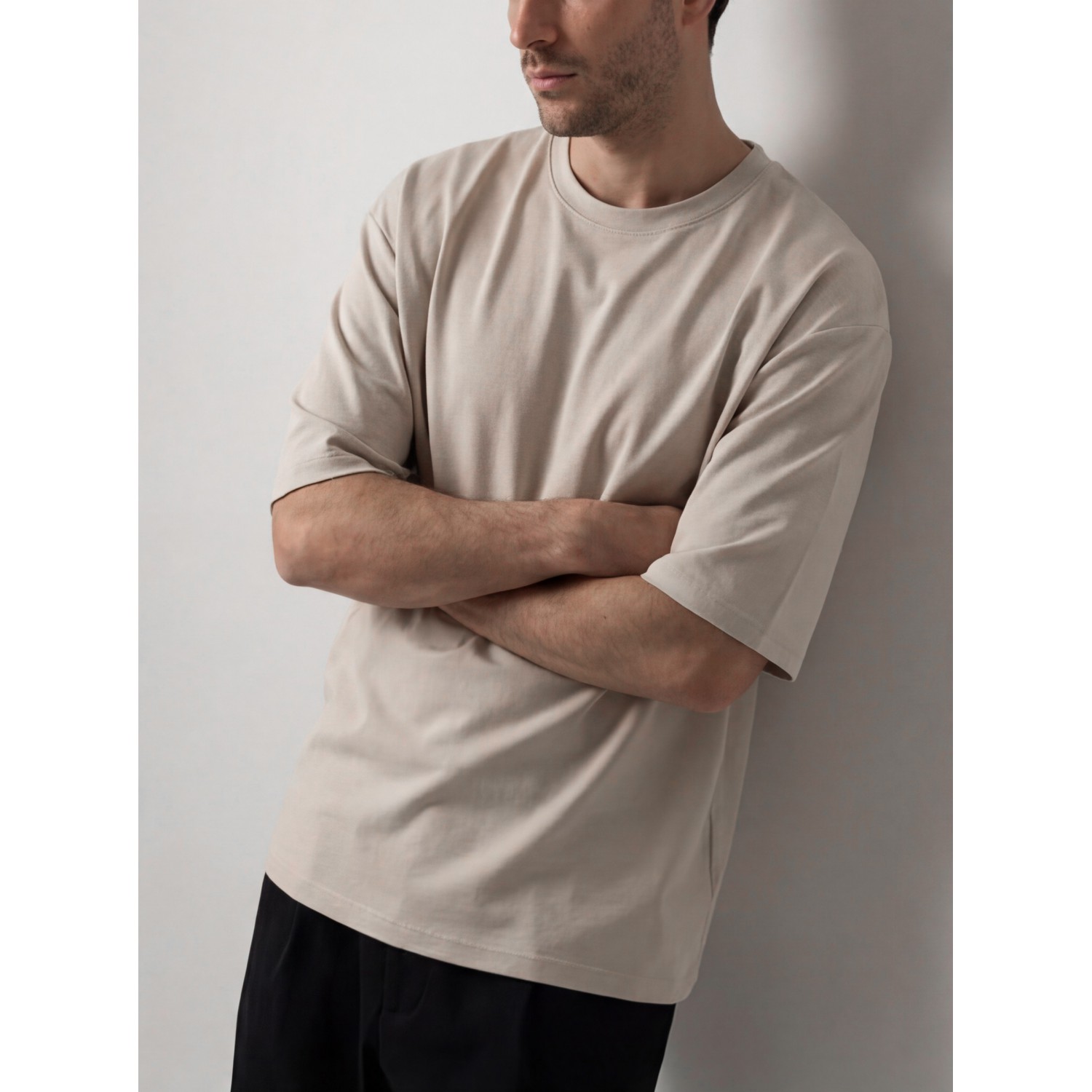 Life Style Butiken Ανδρική κοντομάνικη μπλούζα LS12004 SAND