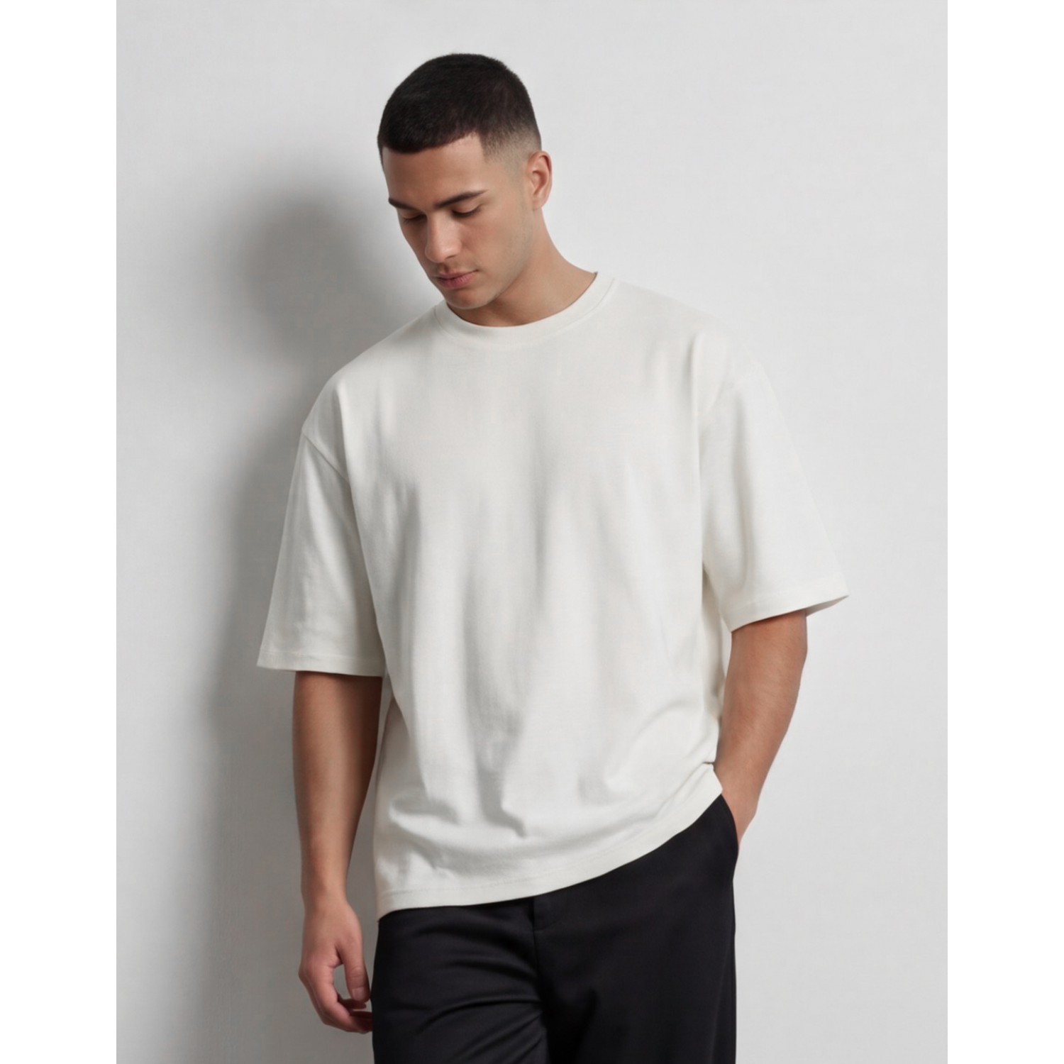 Life Style Butiken Ανδρική κοντομάνικη μπλούζα LS12004 Ecru