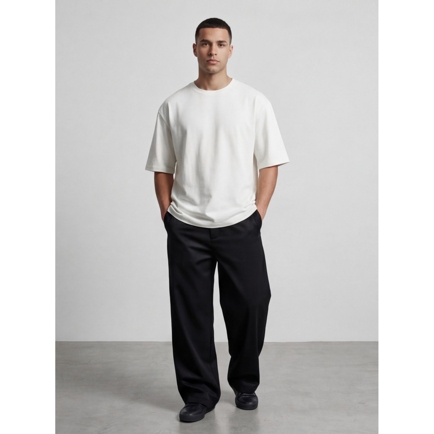 Life Style Butiken Ανδρική κοντομάνικη μπλούζα LS12004 Ecru