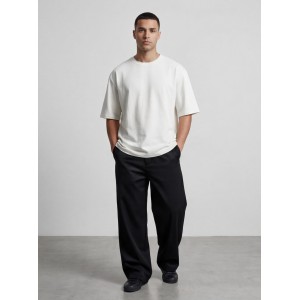 Life Style Butiken Ανδρική κοντομάνικη μπλούζα LS12004 Ecru