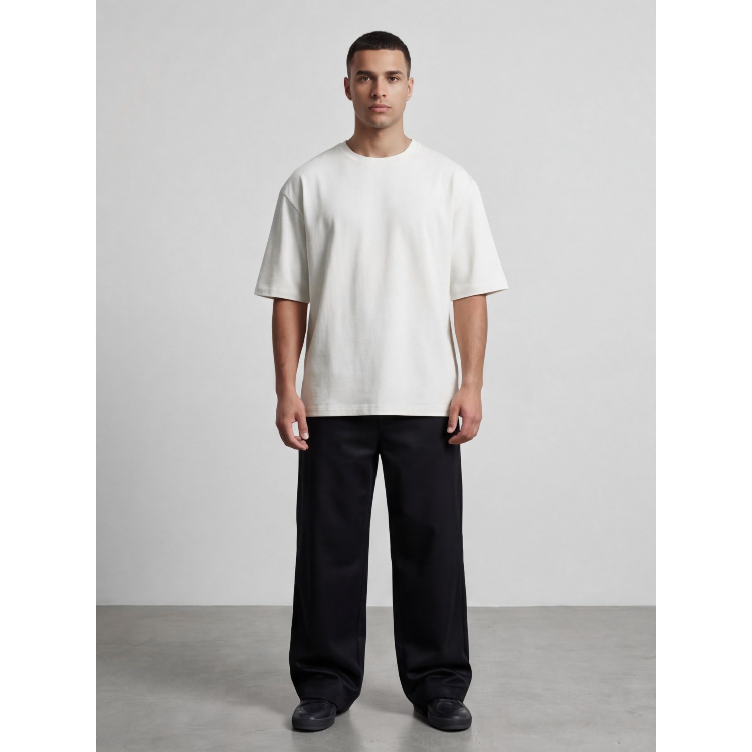 Life Style Butiken Ανδρική κοντομάνικη μπλούζα LS12004 Ecru