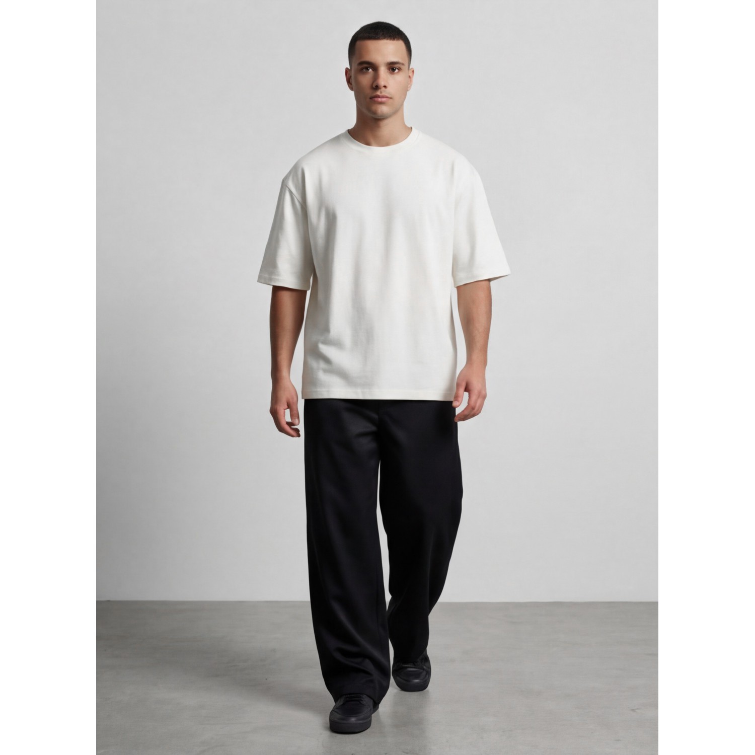 Life Style Butiken Ανδρική κοντομάνικη μπλούζα LS12004 Ecru