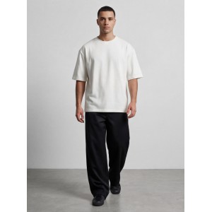 Life Style Butiken Ανδρική κοντομάνικη μπλούζα LS12004 Ecru