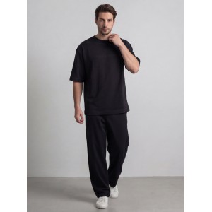 Life Style Butiken Ανδρική κοντομάνικη μπλούζα oversize LS12035 Black