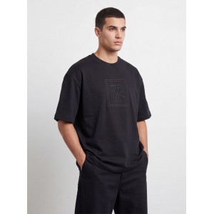 Life Style Butiken Ανδρική κοντομάνικη μπλούζα oversized 280gsm LS1207115 Black