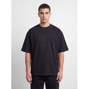 Life Style Butiken Ανδρική κοντομάνικη μπλούζα oversized 280gsm LS1207115 Black