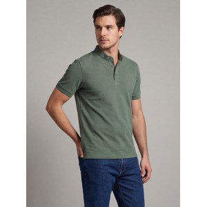 Life Style Butiken Ανδρική κοντομάνικη μπλούζα Polo Mao με κουμπιά LS12431837 Μέντα