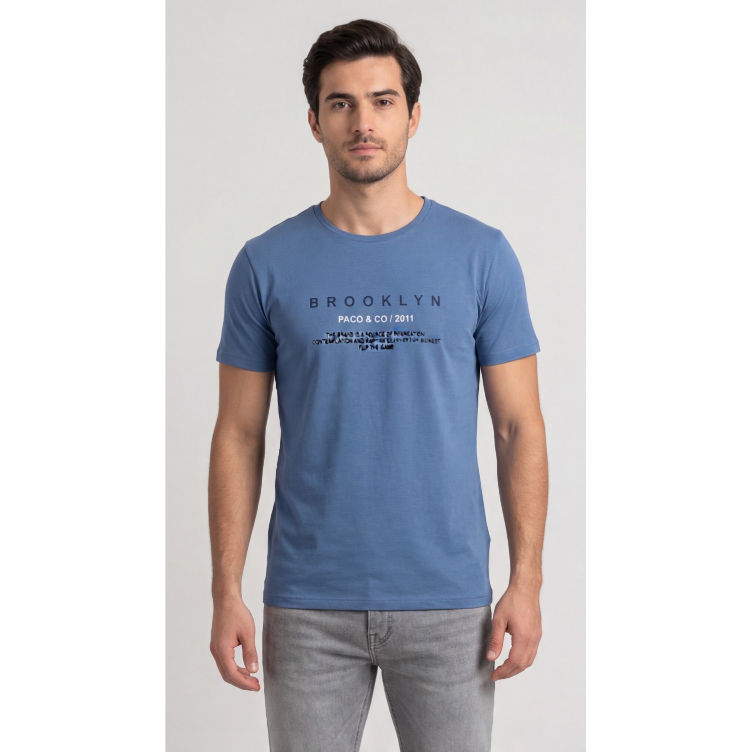 Life Style Butiken Ανδρική κοντομάνικη μπλούζα LS12631005 Ραφ