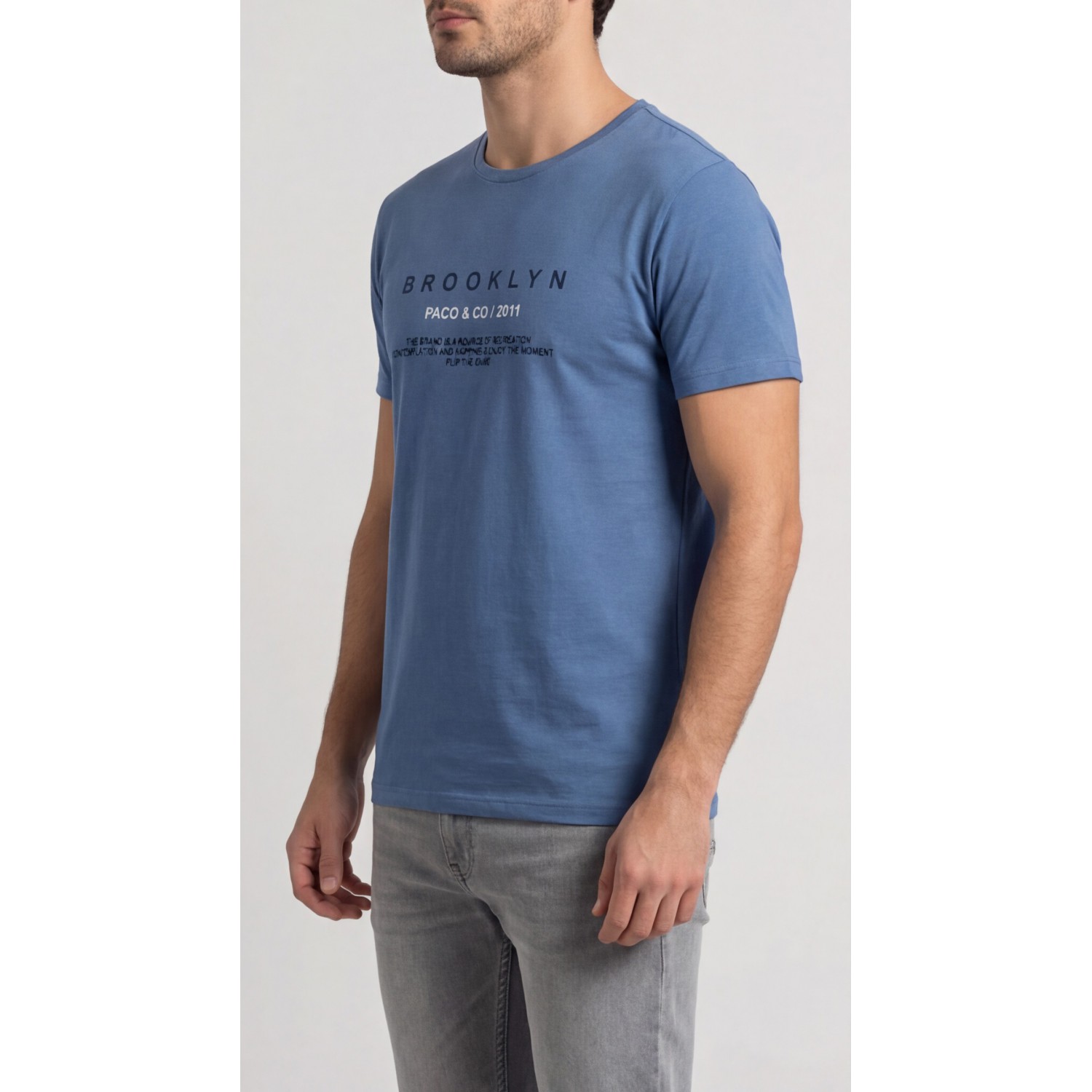 Life Style Butiken Ανδρική κοντομάνικη μπλούζα LS12631005 Ραφ