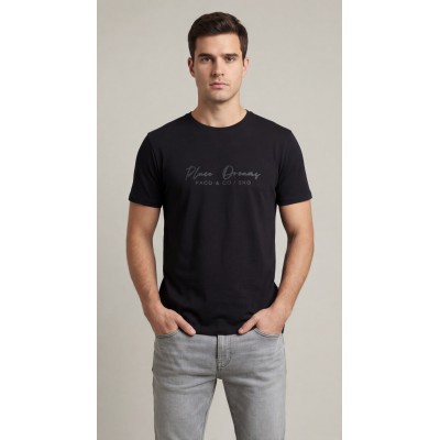 Life Style Butiken Ανδρική κοντομάνικη μπλούζα LS12631017 Black