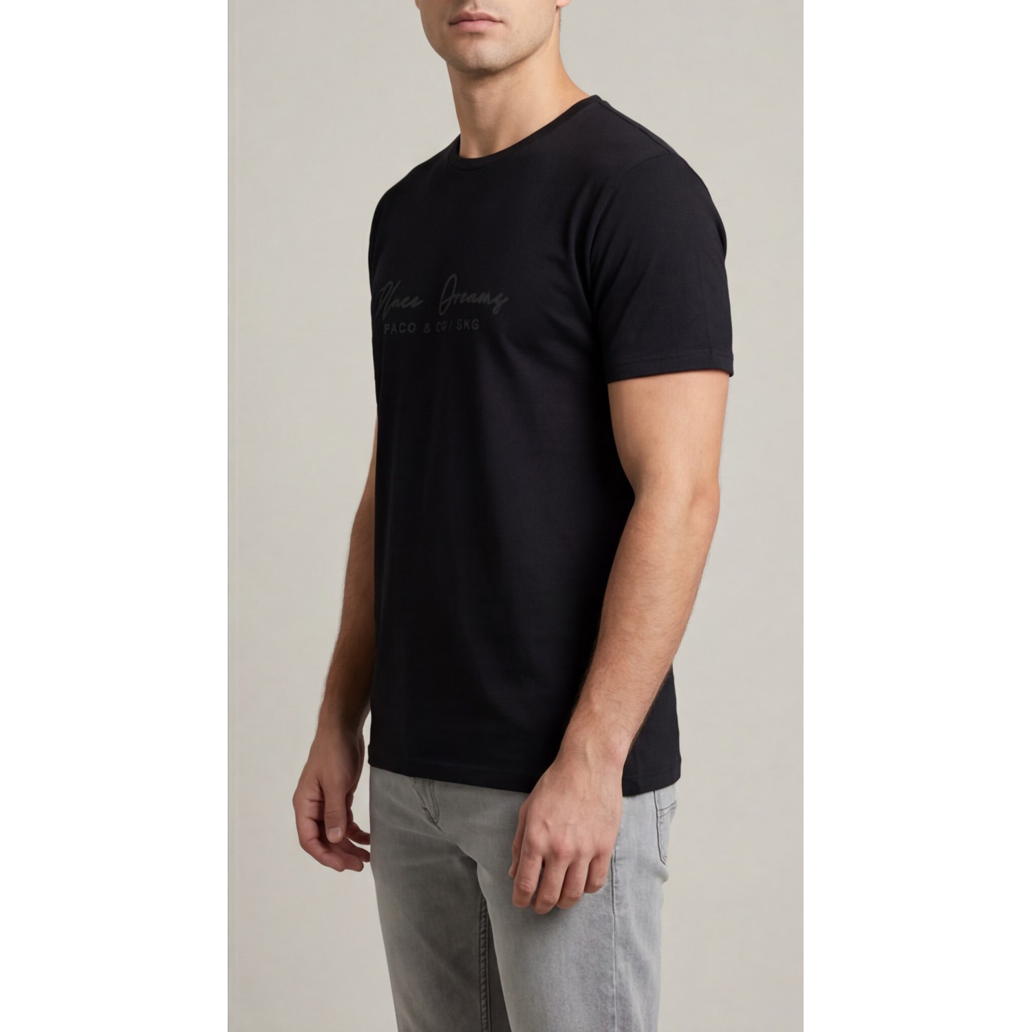 Life Style Butiken Ανδρική κοντομάνικη μπλούζα LS12631017 Black