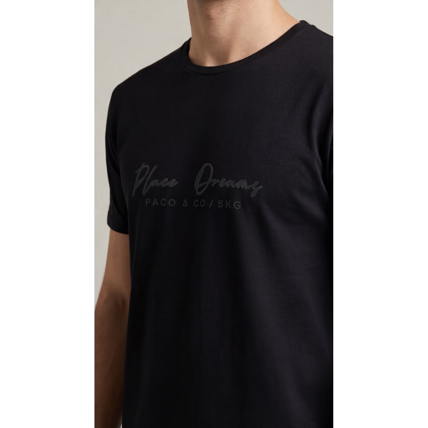 Life Style Butiken Ανδρική κοντομάνικη μπλούζα LS12631017 Black