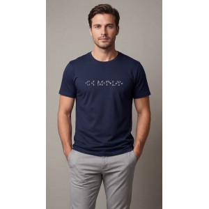 Life Style Butiken Ανδρική κοντομάνικη μπλούζα LS12631018 Navy