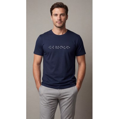 Life Style Butiken Ανδρική κοντομάνικη μπλούζα LS12631018 Navy