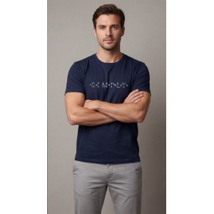 Life Style Butiken Ανδρική κοντομάνικη μπλούζα LS12631018 Navy