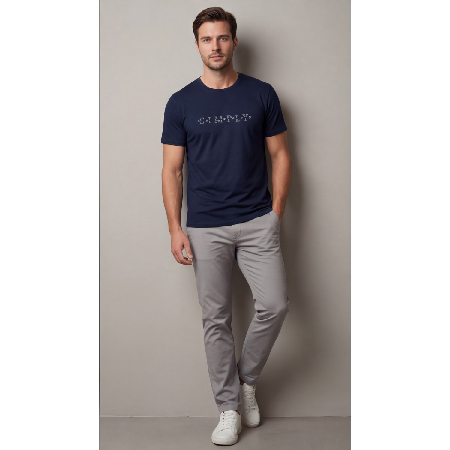 Life Style Butiken Ανδρική κοντομάνικη μπλούζα LS12631018 Navy