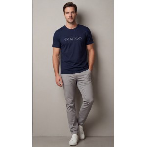 Life Style Butiken Ανδρική κοντομάνικη μπλούζα LS12631018 Navy