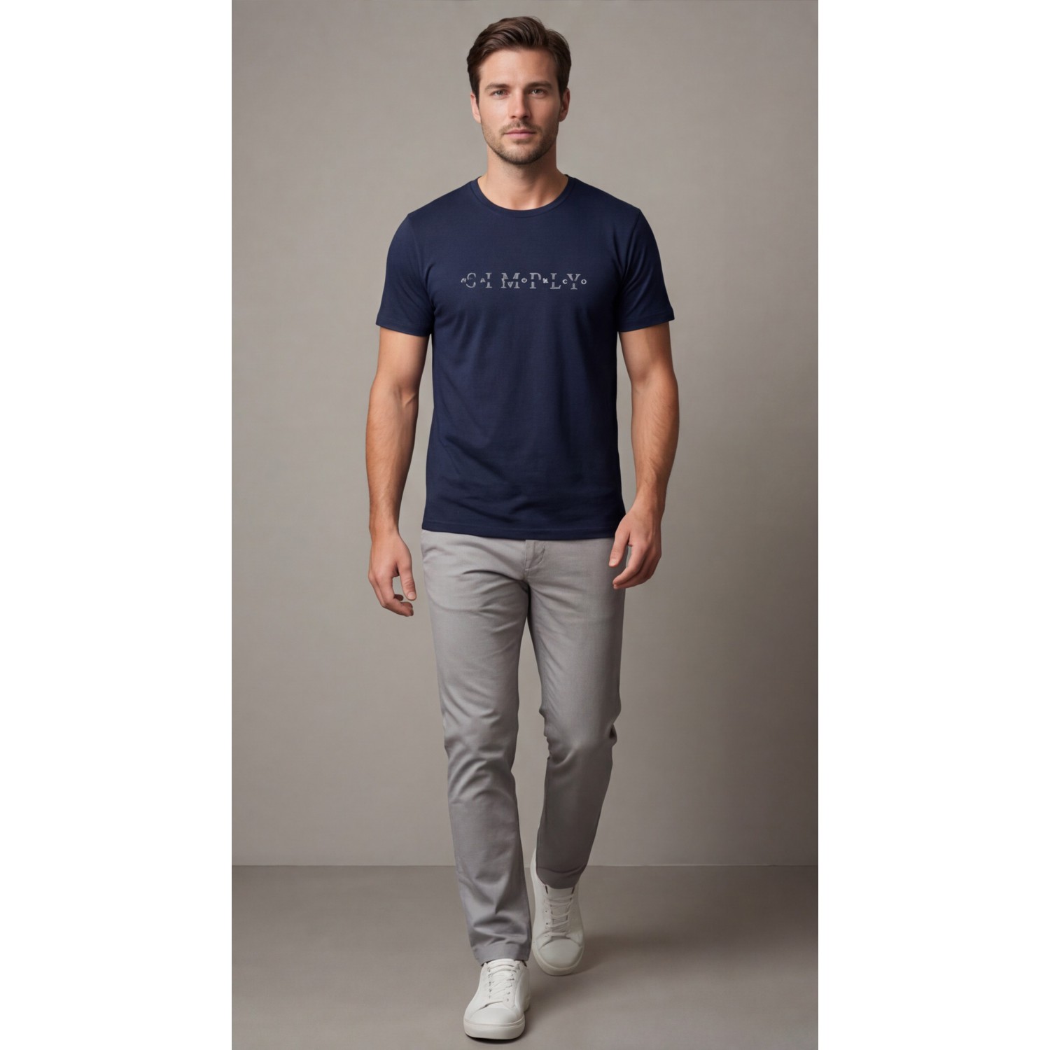 Life Style Butiken Ανδρική κοντομάνικη μπλούζα LS12631018 Navy