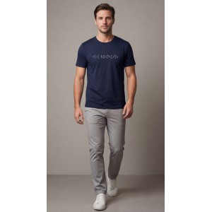 Life Style Butiken Ανδρική κοντομάνικη μπλούζα LS12631018 Navy