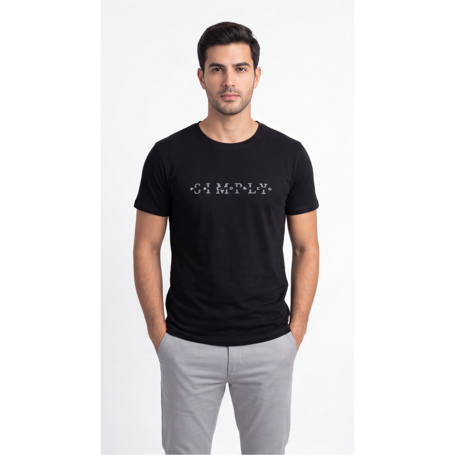 Life Style Butiken Ανδρική κοντομάνικη μπλούζα LS12631018 Black