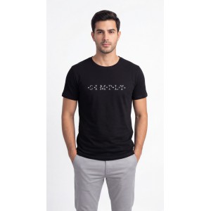 Life Style Butiken Ανδρική κοντομάνικη μπλούζα LS12631018 Black