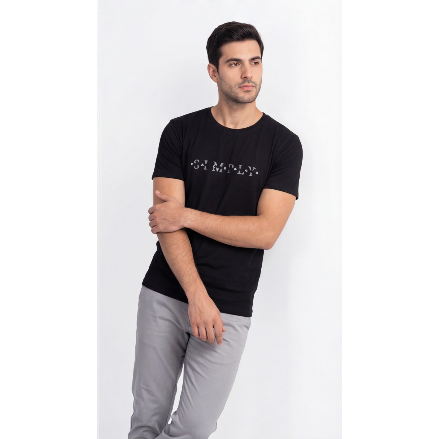 Life Style Butiken Ανδρική κοντομάνικη μπλούζα LS12631018 Black