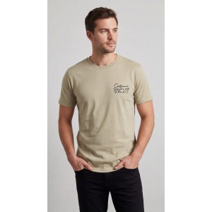 Life Style Butiken Ανδρική κοντομάνικη μπλούζα LS12631032 Μπεζ