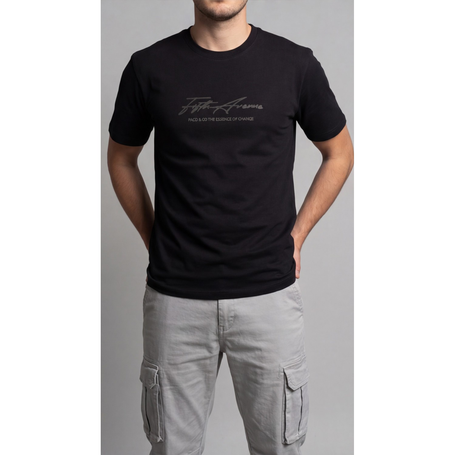 Life Style Butiken Ανδρική κοντομάνικη μπλούζα LS12631034 Black