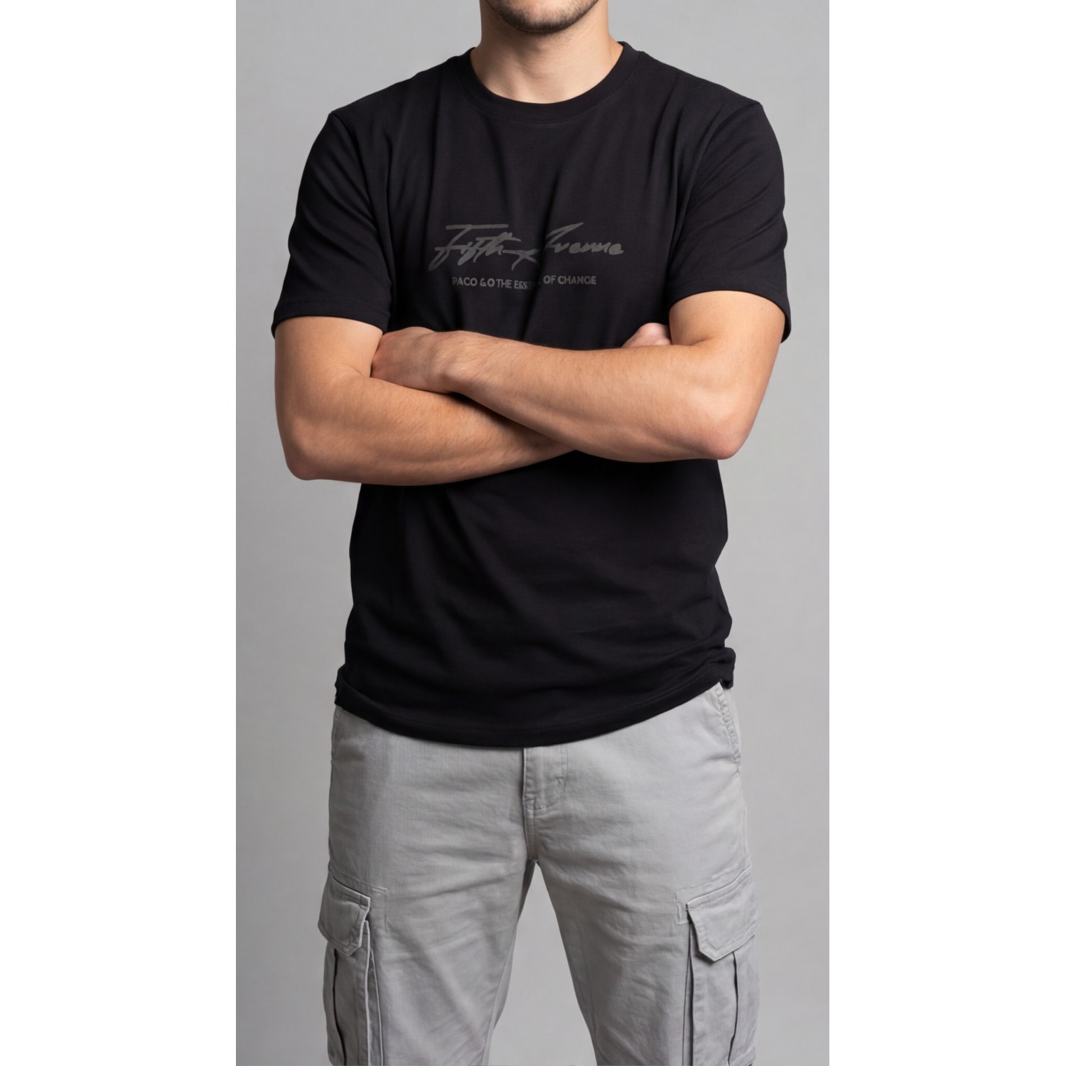 Life Style Butiken Ανδρική κοντομάνικη μπλούζα LS12631034 Black