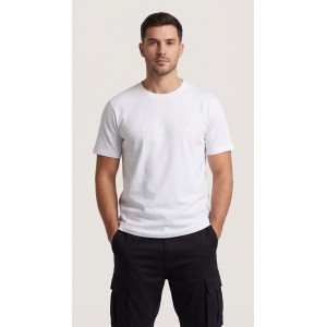 Life Style Butiken Ανδρική κοντομάνικη μπλούζα LS12631034 Λευκό