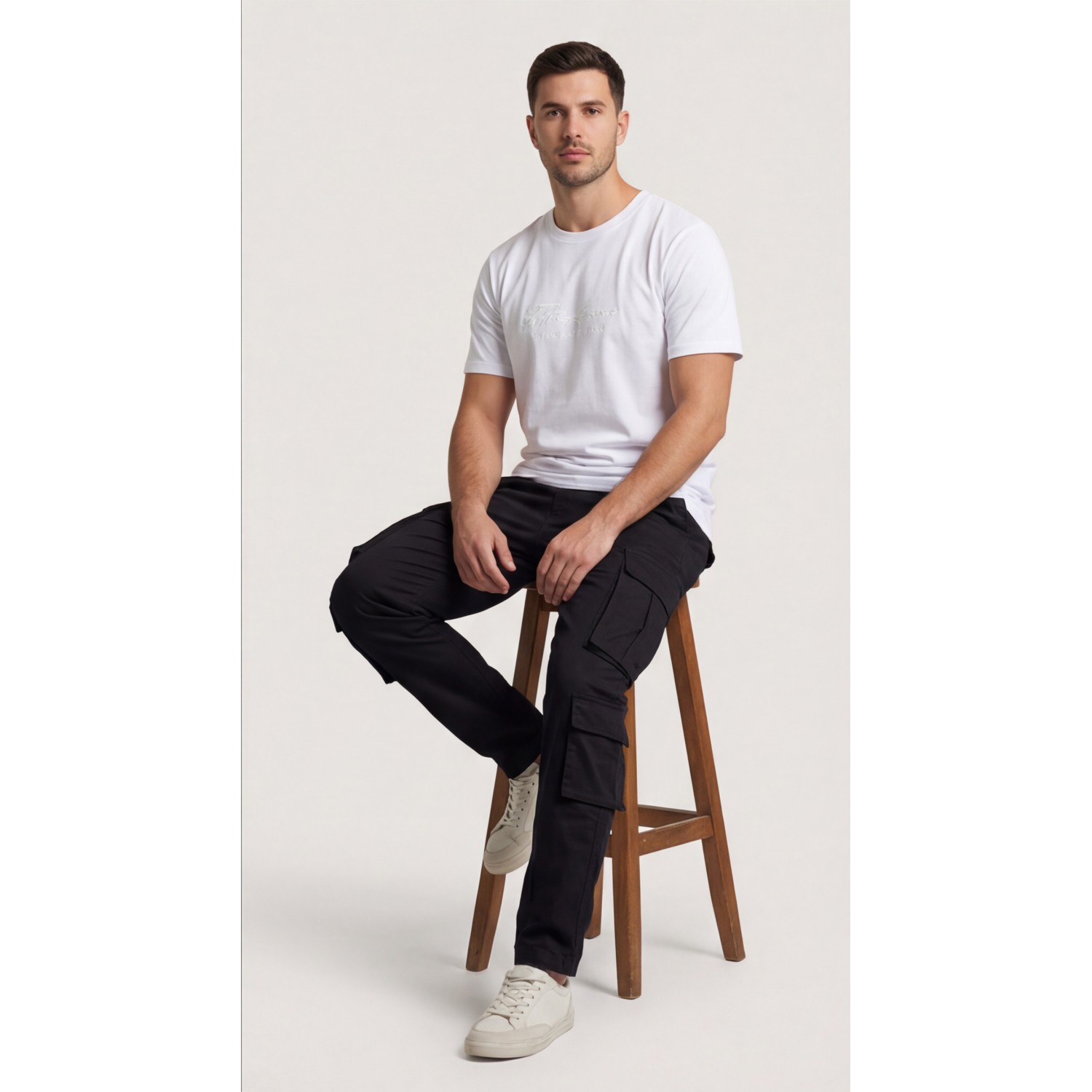 Life Style Butiken Ανδρική κοντομάνικη μπλούζα LS12631034 Λευκό