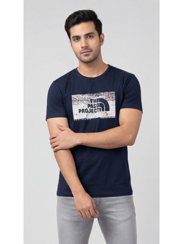 Life Style Butiken Ανδρική κοντομάνικη μπλούζα LS12631040 Navy